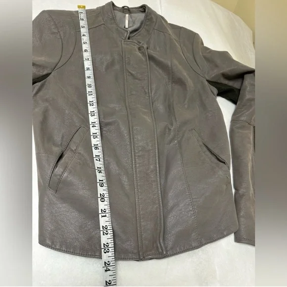 Gray Suede Moto Jacket - Picture 5 of 5